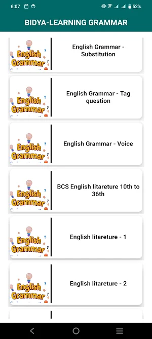 Bidya-learning Grammar Screenshot 3