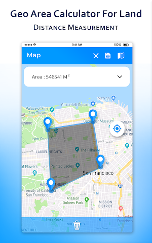Geo Area Calculator For Land Distance Measurement Screenshot 0