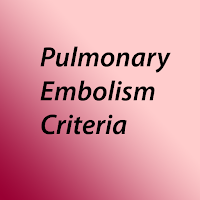 Pulmonary embolism criteria