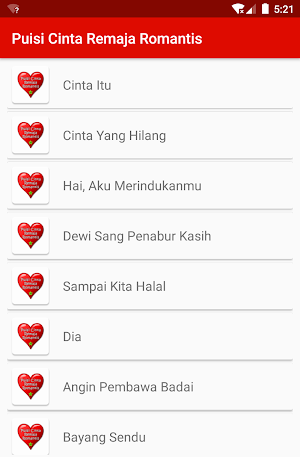 Puisi Cinta Remaja Romantis Screenshot 0