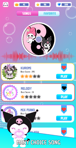 Kuromi and My Melody Piano Screenshot 0