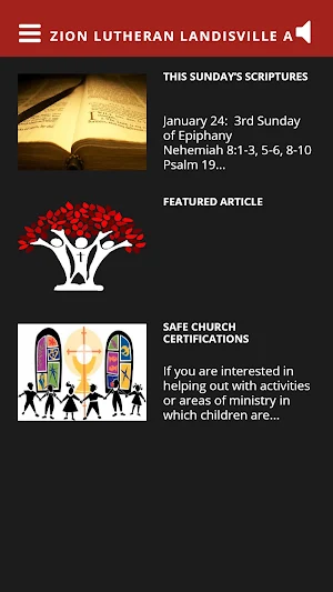 Zion Lutheran Landisville App Screenshot 0