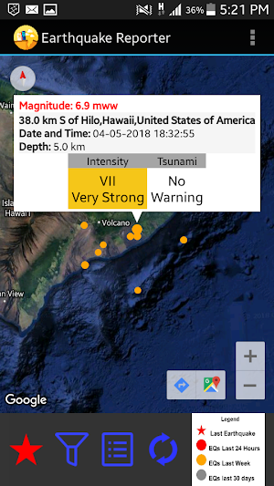 Earthquake Reporter Screenshot 3
