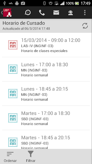MiUBP Móvil Alumnos Screenshot 3
