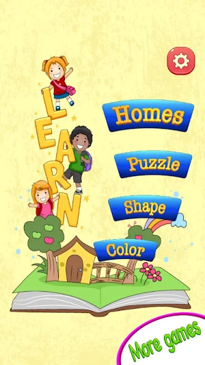 kids learning zoo animal with 4 in 1 puzzle games Screenshot 0