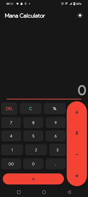 Mana Calculator Screenshot 1