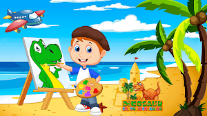 Dinosaur Cartoon Coloring Game Screenshot 0