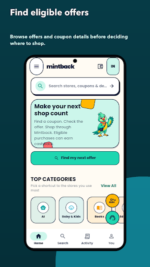 Mintback: Cashback & Coupons Screenshot 0
