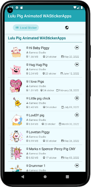 Cute Lulu Pig WAStickerApps Screenshot 0