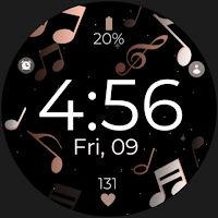 Musical Note Bronze Watch Face