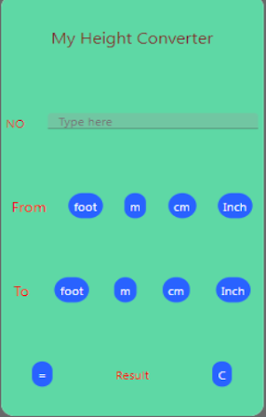 Height Converter App Screenshot 2