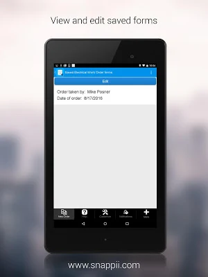 Electrical Work Order Screenshot 2