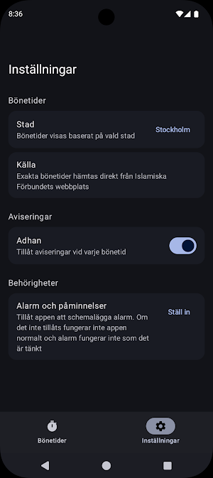 Bönetider Screenshot 3