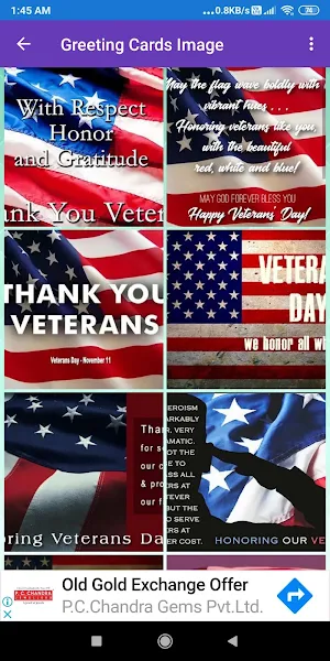 Happy Veterans Day:Greeting,Photo Frames,GIF Quote Screenshot 0