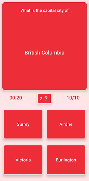 Canada Map - Geography Quiz Screenshot 2