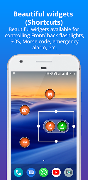 Bright Torch light – Front and back flashlight app Screenshot 0