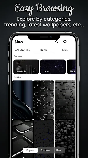 Black Wallpapers Live 4K Screenshot 3