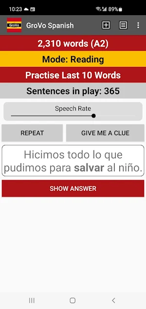 GroVo Spanish Screenshot 0