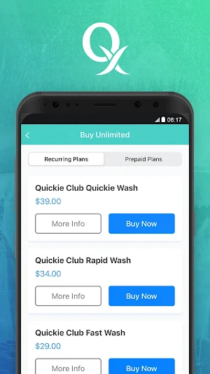 QuiXpress Wash App Screenshot 1