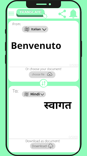 Hindi - Italian Translator Screenshot 1