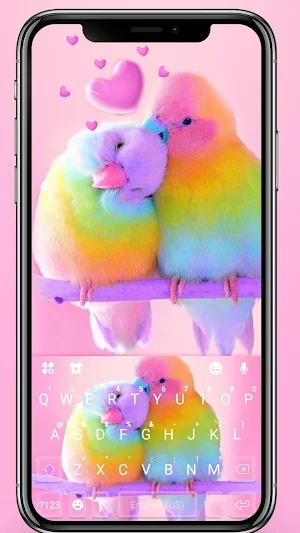 Love Parrots Keyboard Theme Screenshot 0