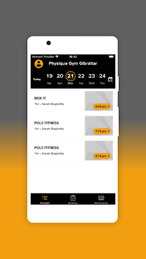 Physique Gym App Screenshot 1