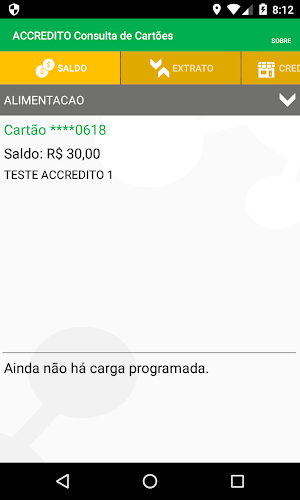 ACCREDITO Consulta de Cartões Screenshot 1