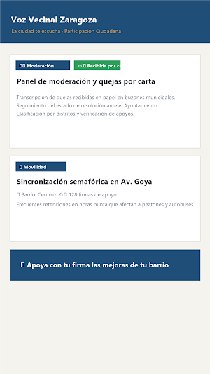 Voz Vecinal Zaragoza Screenshot 1