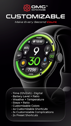 OMG 31 Digital Watch Face Screenshot 1