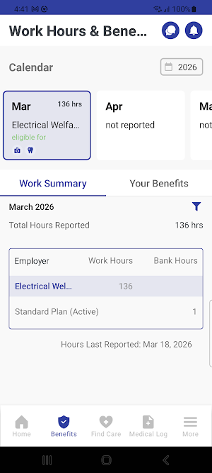 EWTF My Benefits Center Screenshot 2
