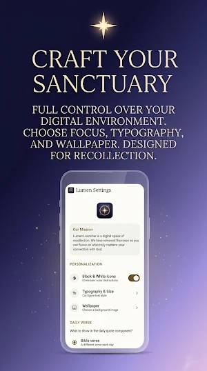 Lumen Launcher: Focus & Faith Screenshot 1