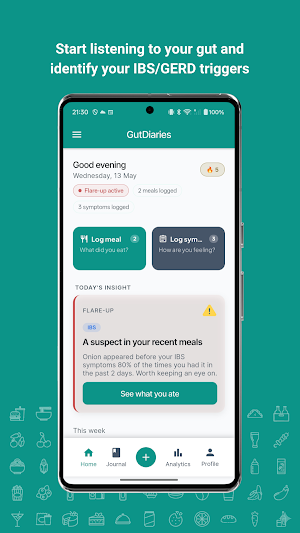 GutDiaries IBS & GERD Tracker Screenshot 0