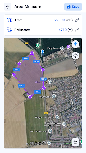 GPS Area - Distance Measure Screenshot 0