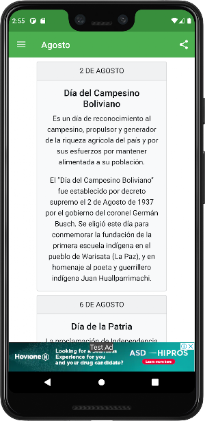 Fechas Civicas de Bolivia Screenshot 2