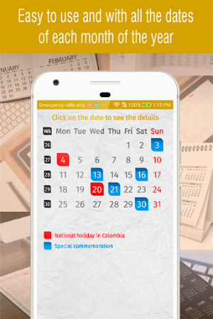 colombia calendar 2022 Screenshot 1