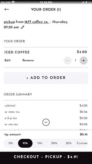 1677 Coffee Co. Screenshot 3