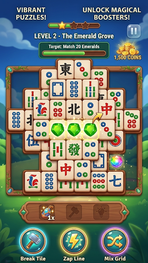 Mahjong Solatire Zen Tile Game Screenshot 2