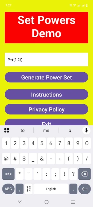 Set Powers Demo Screenshot 1