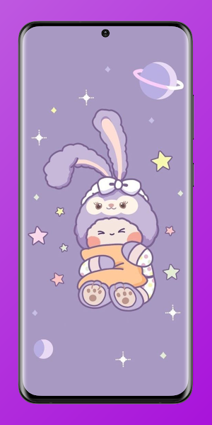 Kawaii Purple Wallpaper 4K Screenshot 2