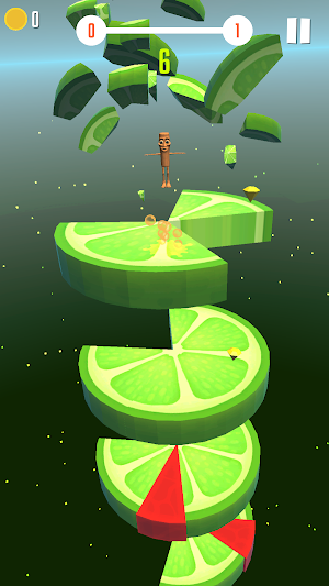 Tung Sahur Jump on Fruit Helix Screenshot 3