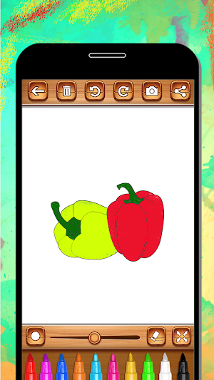 Vegetables Coloring Book & Drawing Book- Kids Game Screenshot 2