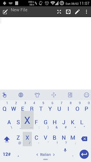 Keyboard Theme Flat White Navy Screenshot 1