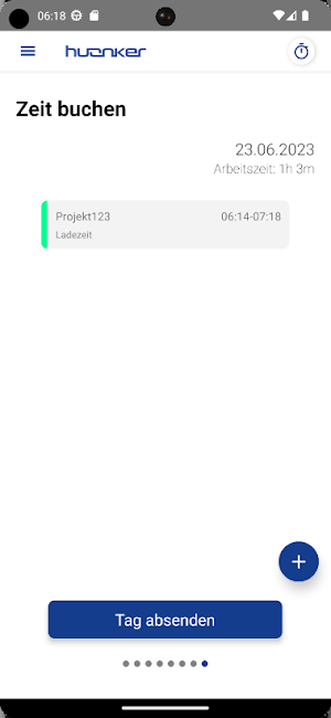 huonker zeiterfassung v2 Screenshot 1