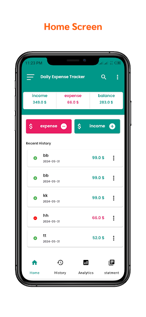 Daily Expense Tracker Screenshot 0