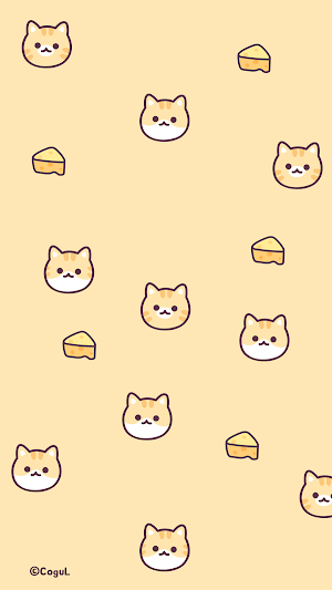 카카오톡 테마 - 치즈 냥이 패턴 Screenshot 0