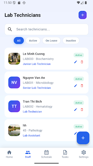 Lab Technician Manager Screenshot 1