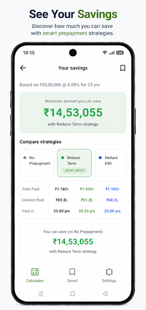 Loan Prepayment Planner Screenshot 1