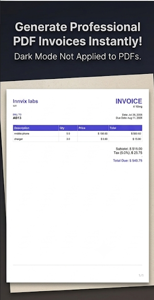 PDF Invoice & Receipt Maker Screenshot 3