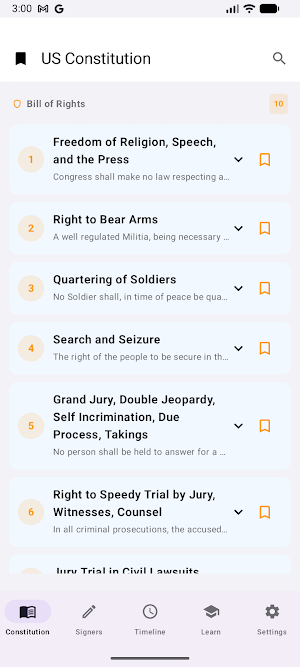 Pocket Constitution Screenshot 1