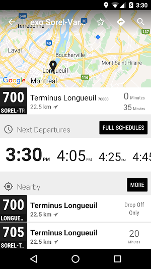 exo Sorel-Varennes Bus - MonTransit Screenshot 1